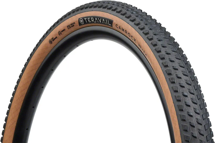 Teravail Camrock Tire - 29 x 2.4 Tubeless Folding Tan Durable Fast Compound