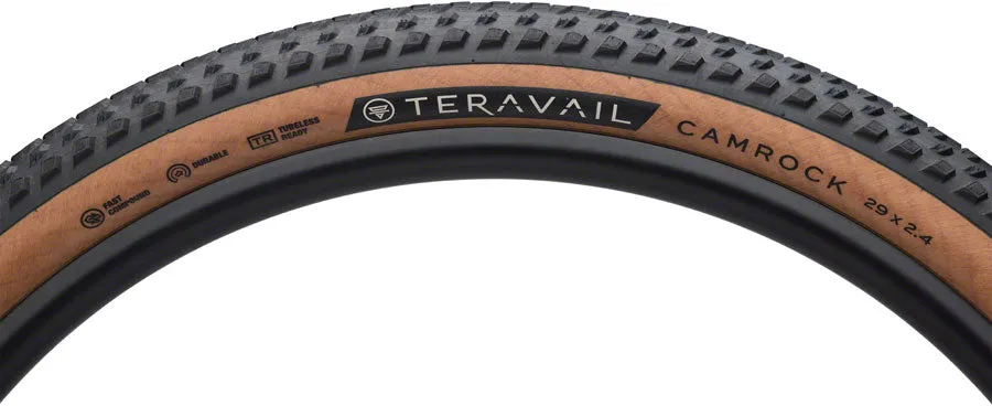 Teravail Camrock Tire - 29 x 2.4 Tubeless Folding Tan Durable Fast Compound