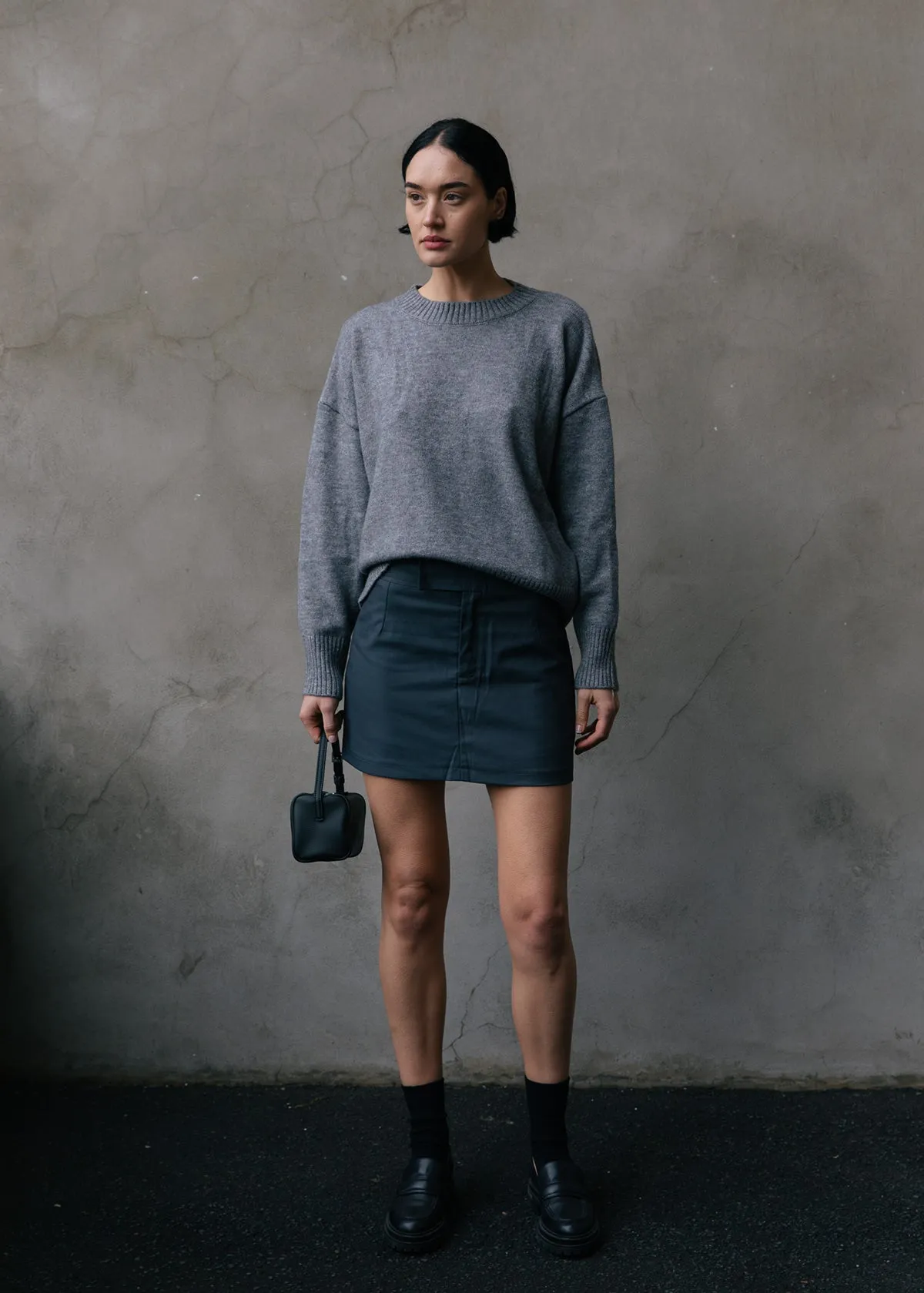 Tina Mini Skirt - Grey