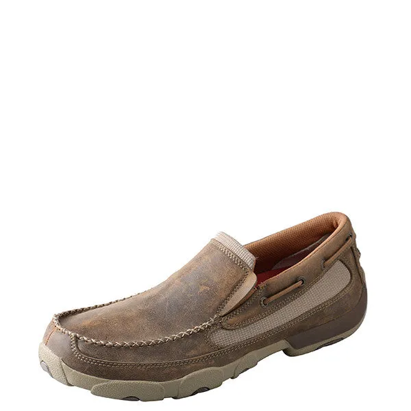 Twisted X Men's Slip-On Driving Moccasin - Bomber MDMS002