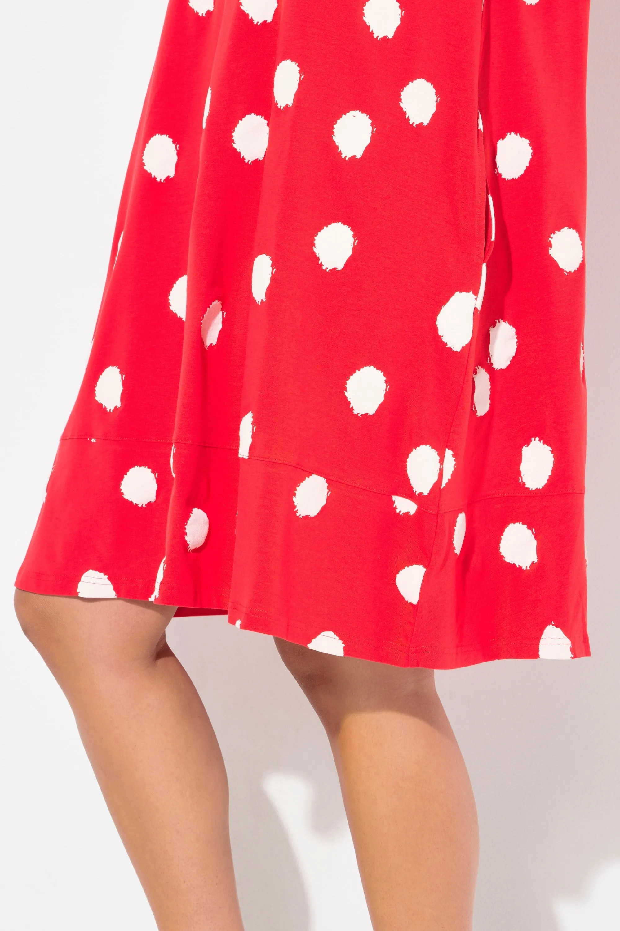 Ulla Popken Polka Dot Dress in Red