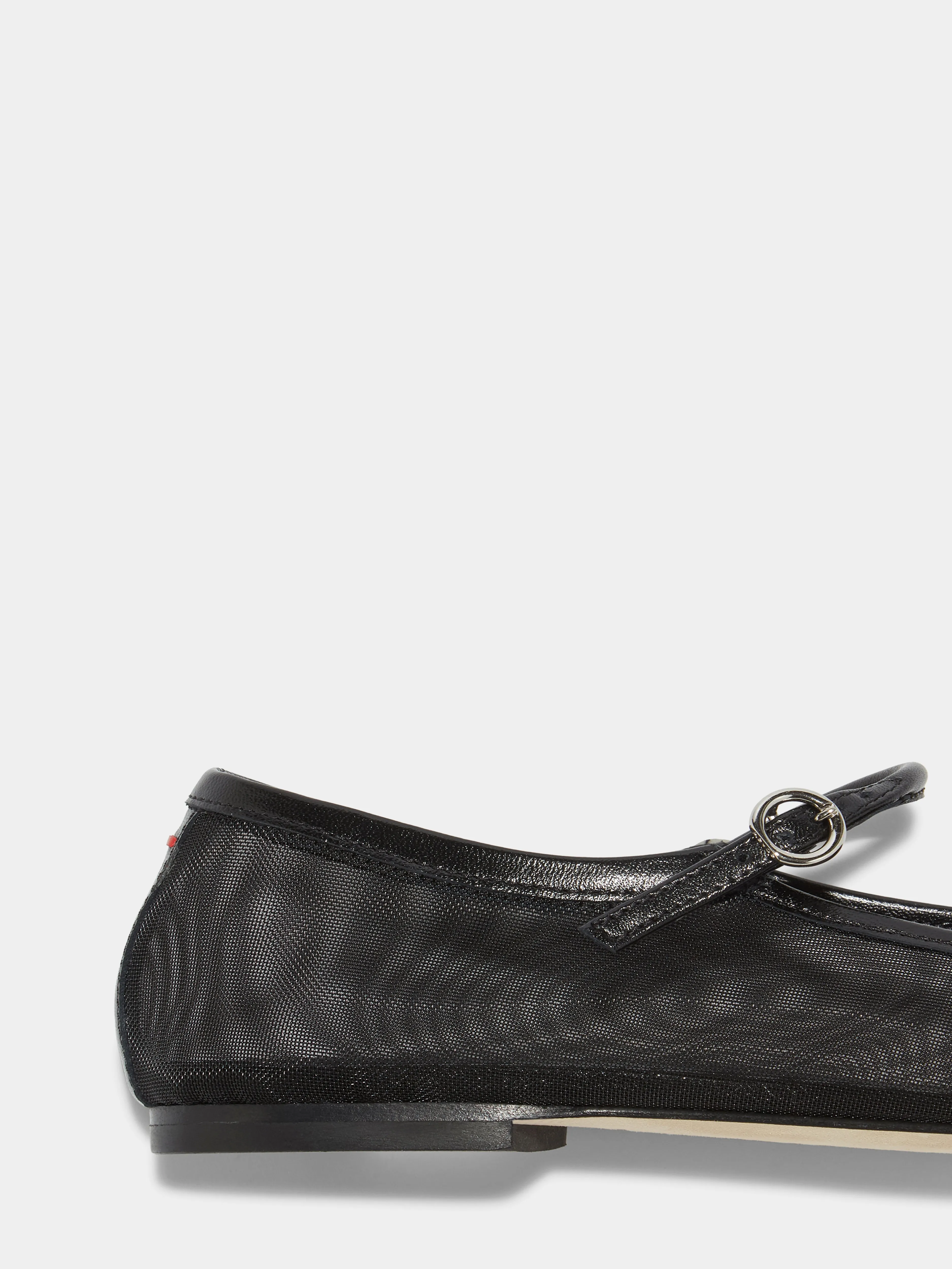 Uma Mesh Toe-Cap Mary-Jane Flats