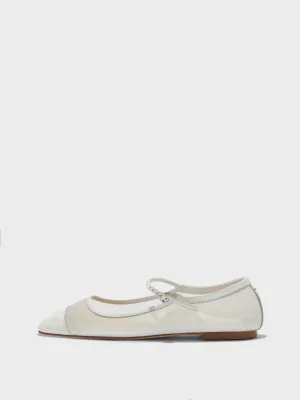 Uma Mesh Toe-Cap Mary-Jane Flats