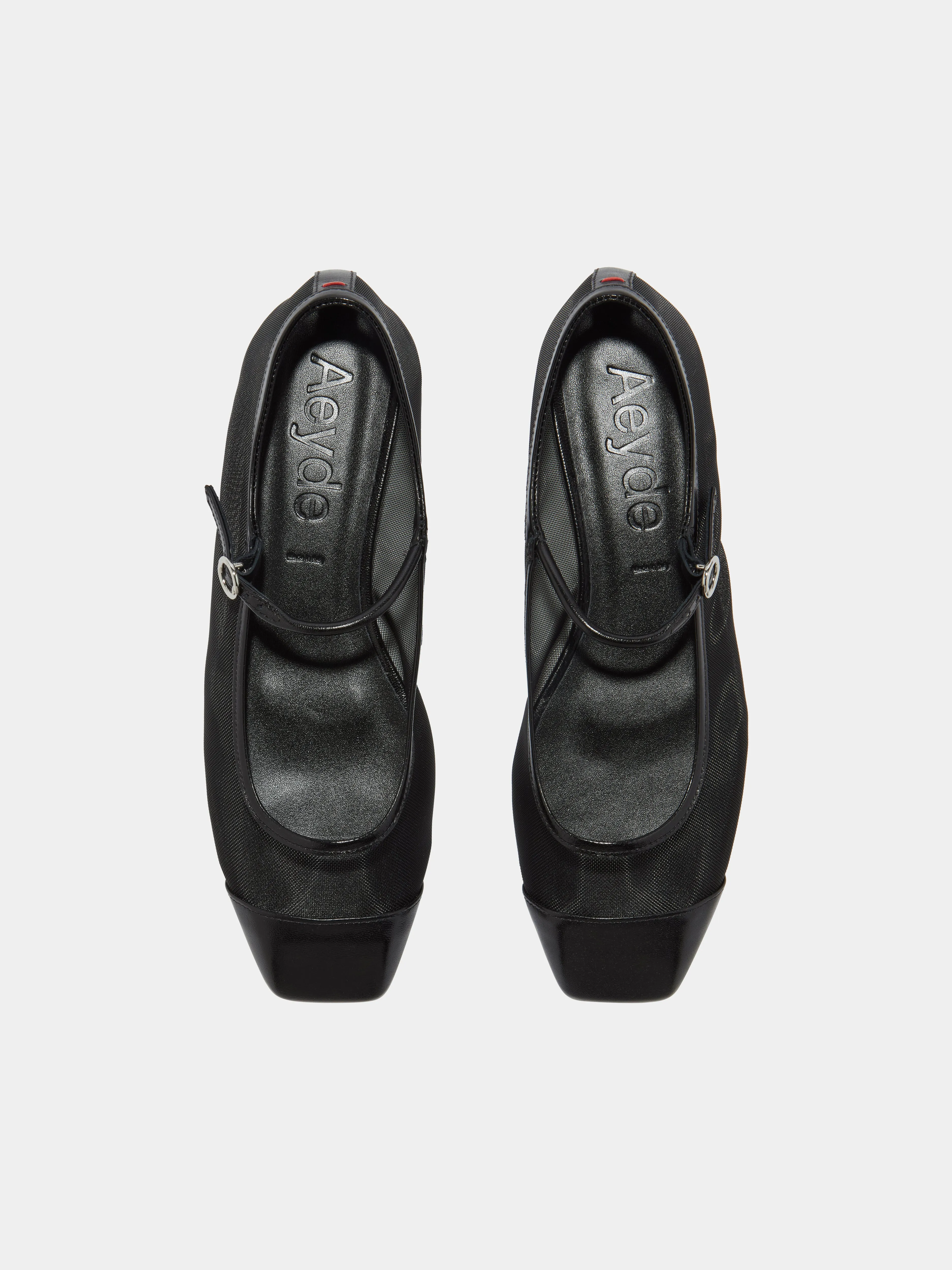 Uma Mesh Toe-Cap Mary-Jane Flats