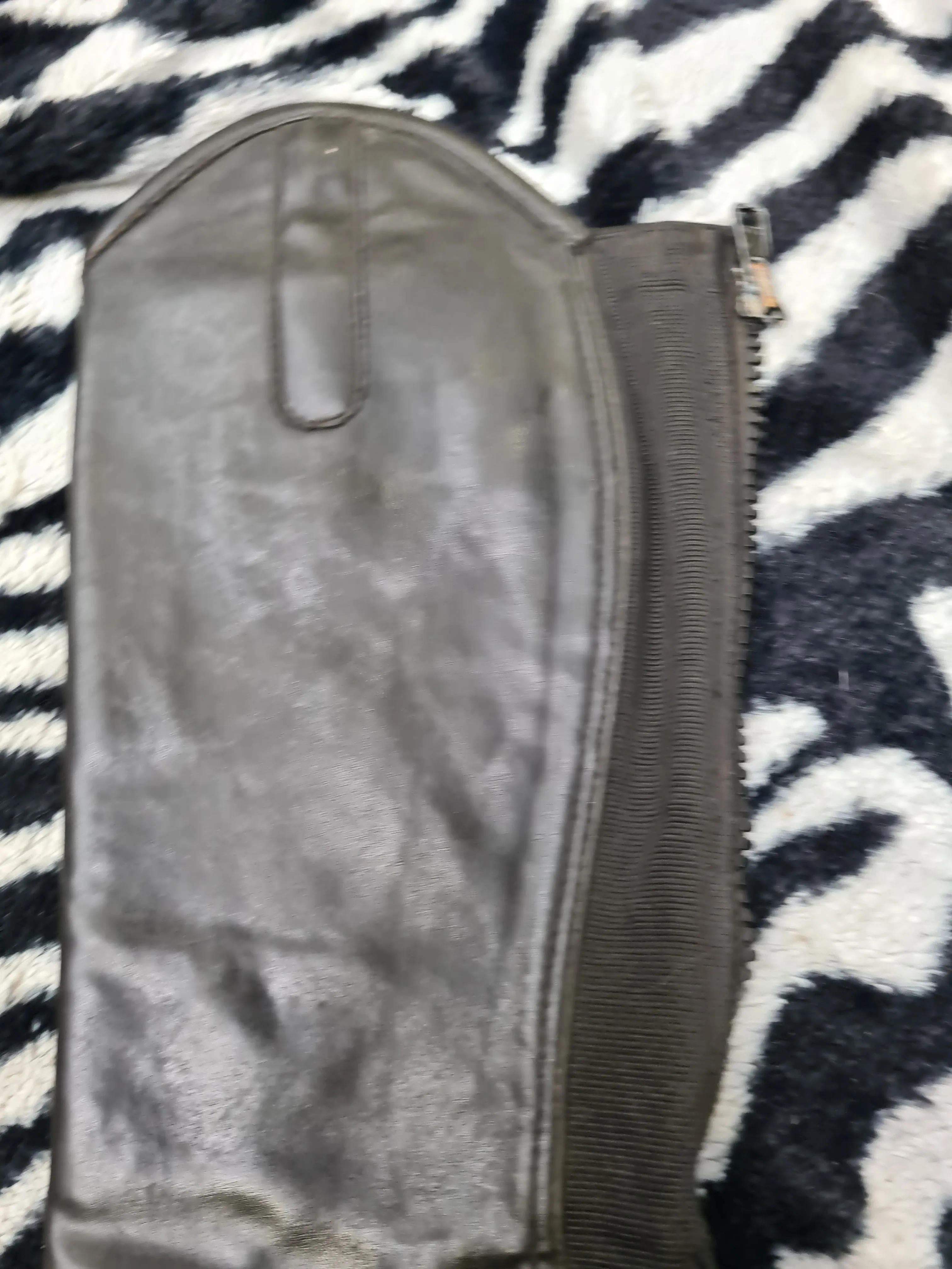 Used adults XS shires black leather chaps
