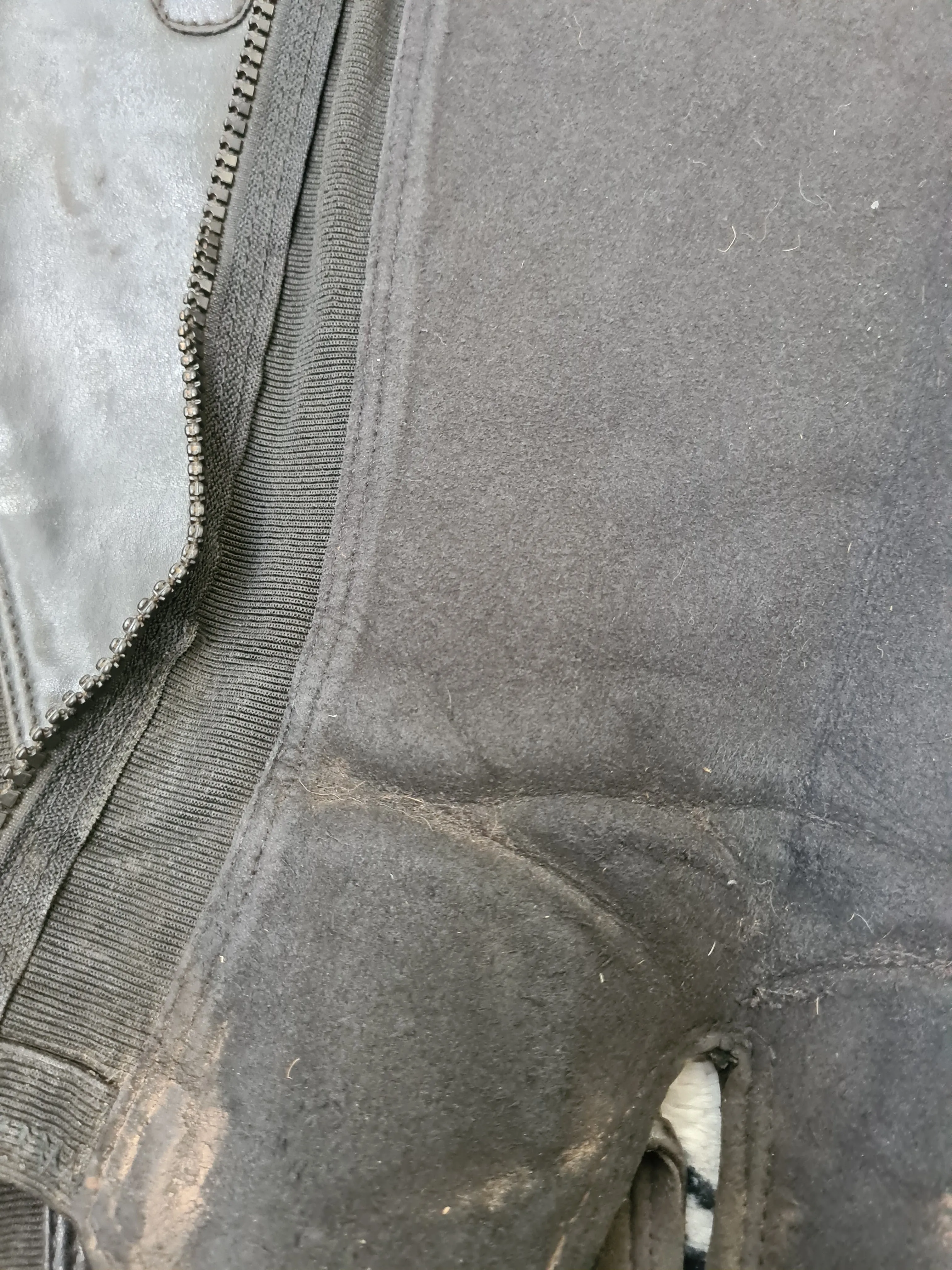 Used adults XS shires black leather chaps