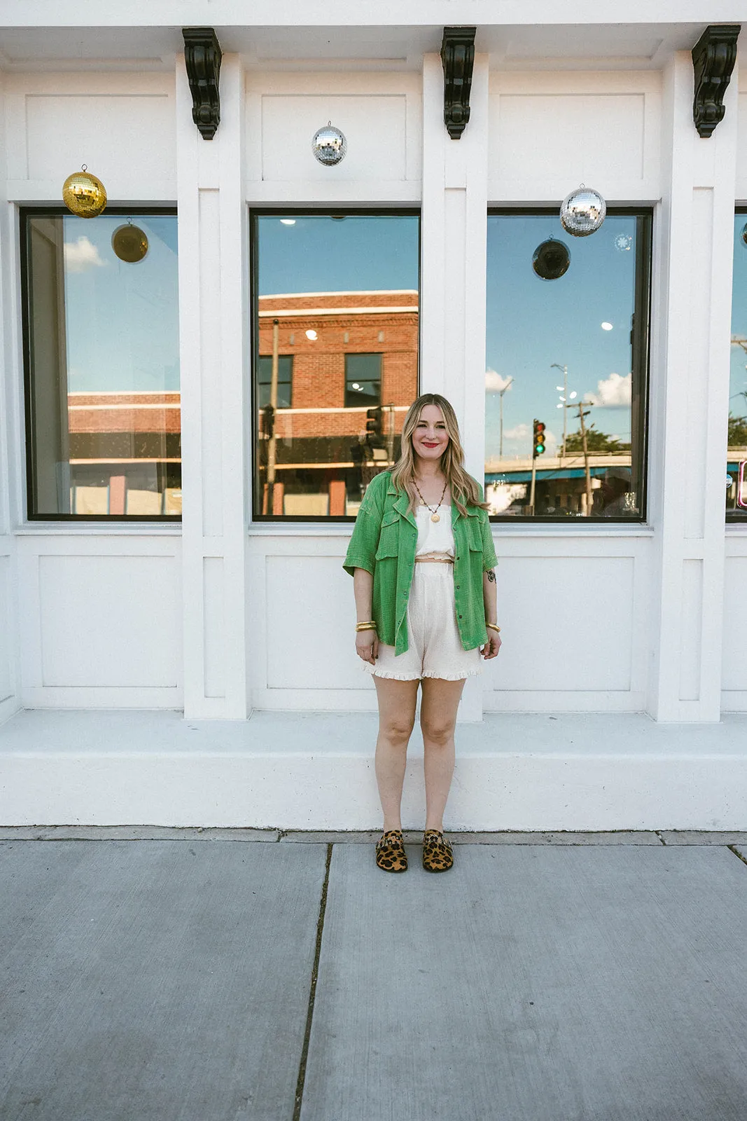 valerie button down shirt in green