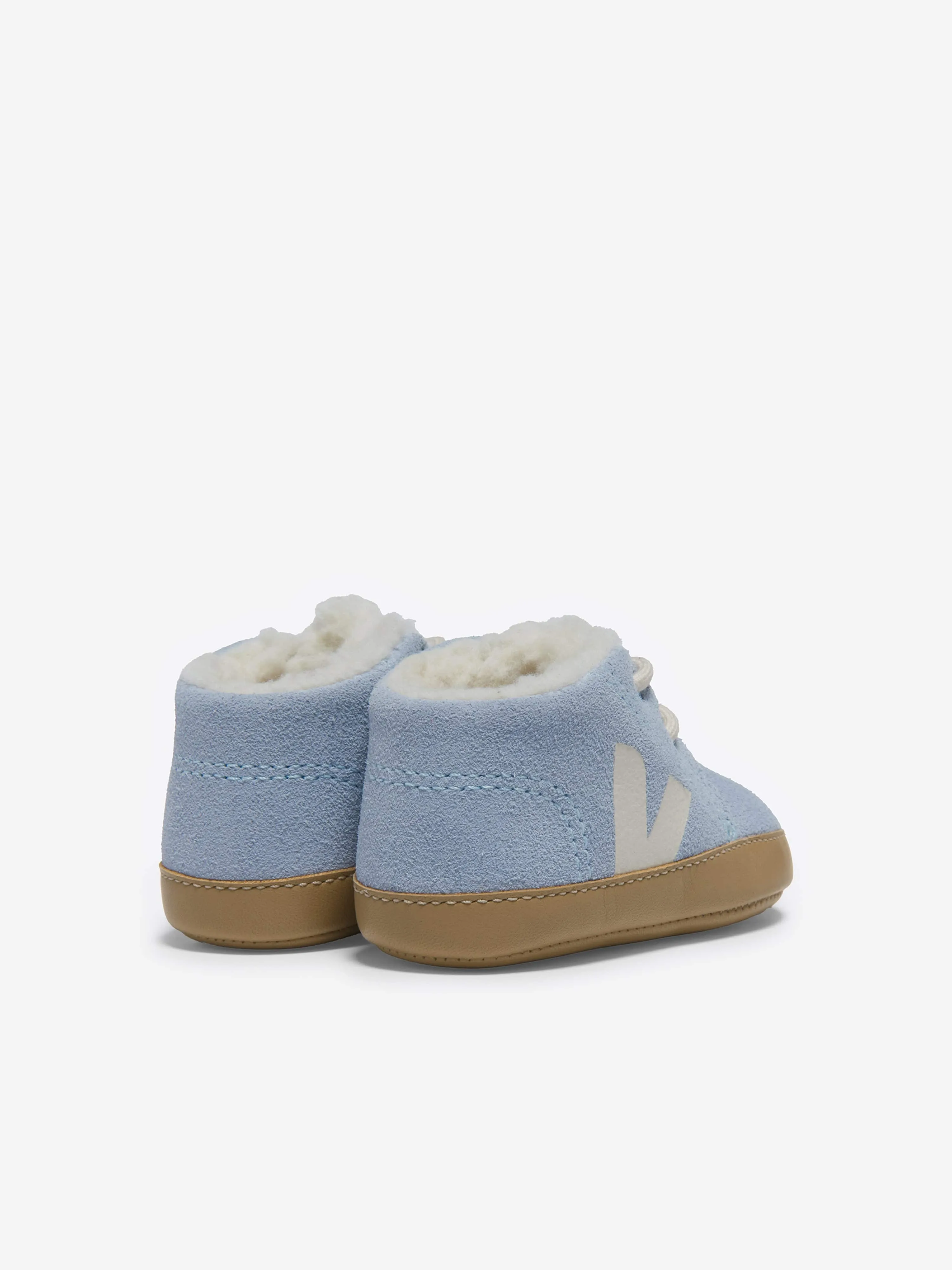 Veja Baby Suede Pierre Trainers in Blue