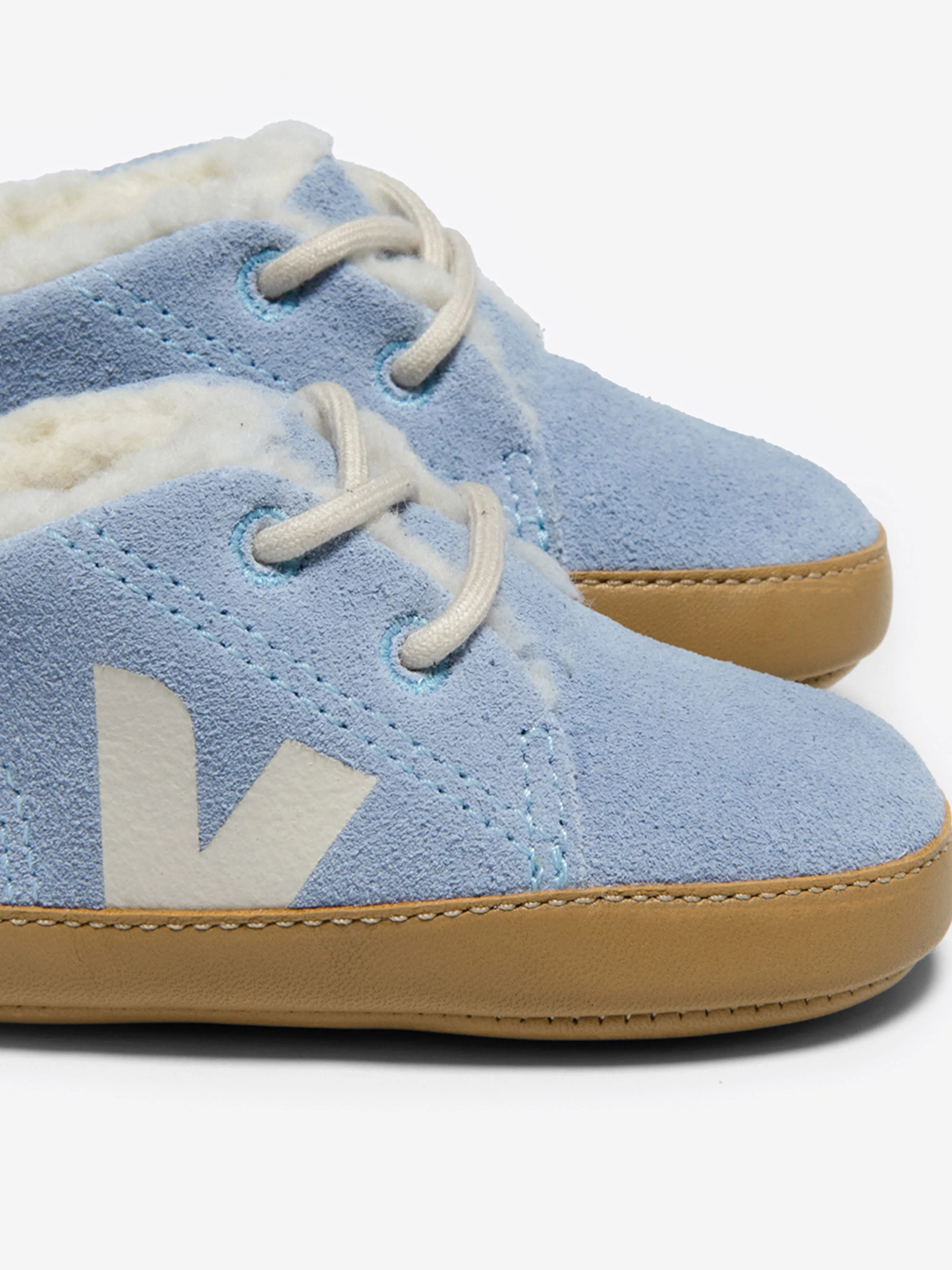 Veja Baby Suede Pierre Trainers in Blue
