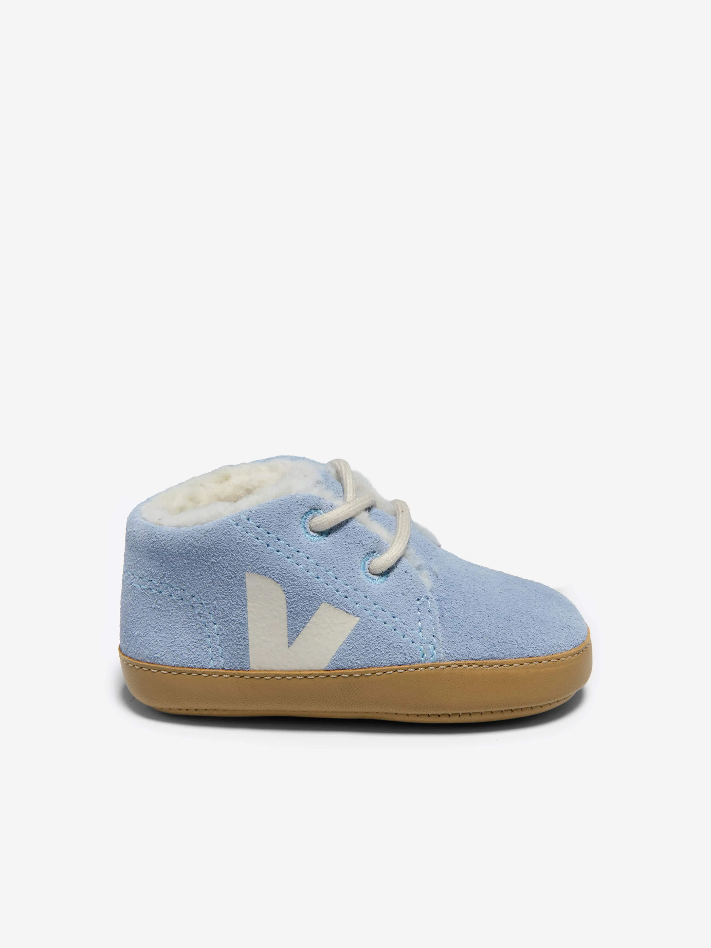 Veja Baby Suede Pierre Trainers in Blue