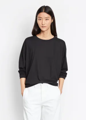 Vince Relaxed Long Sleeve Tee, Black