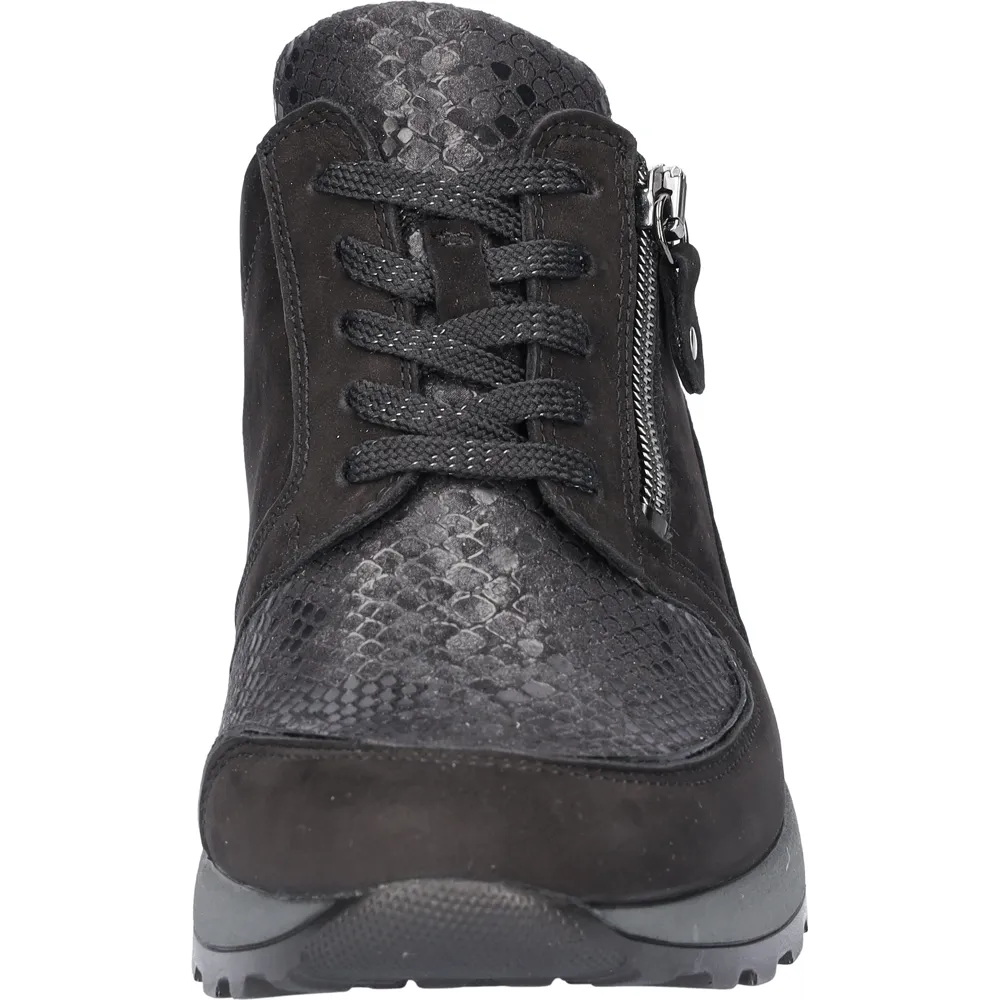 Waldlaufer Hiroko-Soft (Waltz) Black Nubuck Trainers