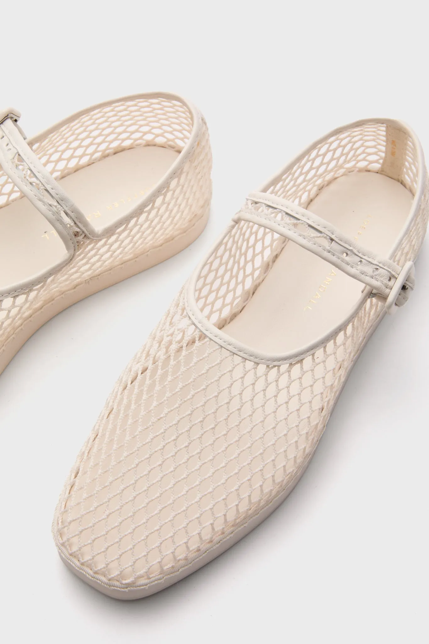 White Netted Mesh Rita Mary Janes