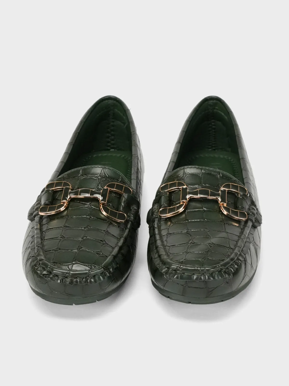 Womens "ARLOWE" Textured Comfy Moccasins