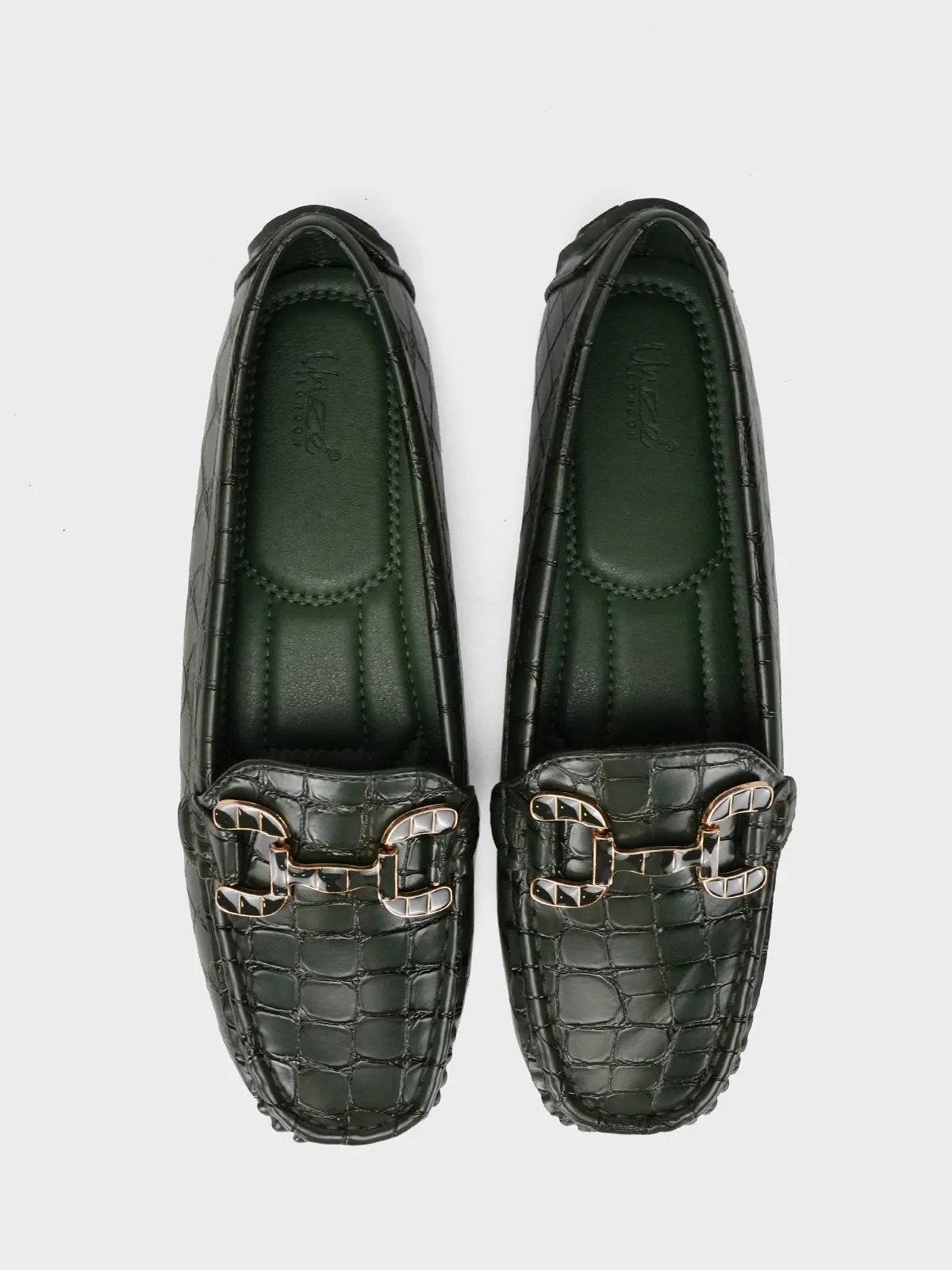 Womens "ARLOWE" Textured Comfy Moccasins