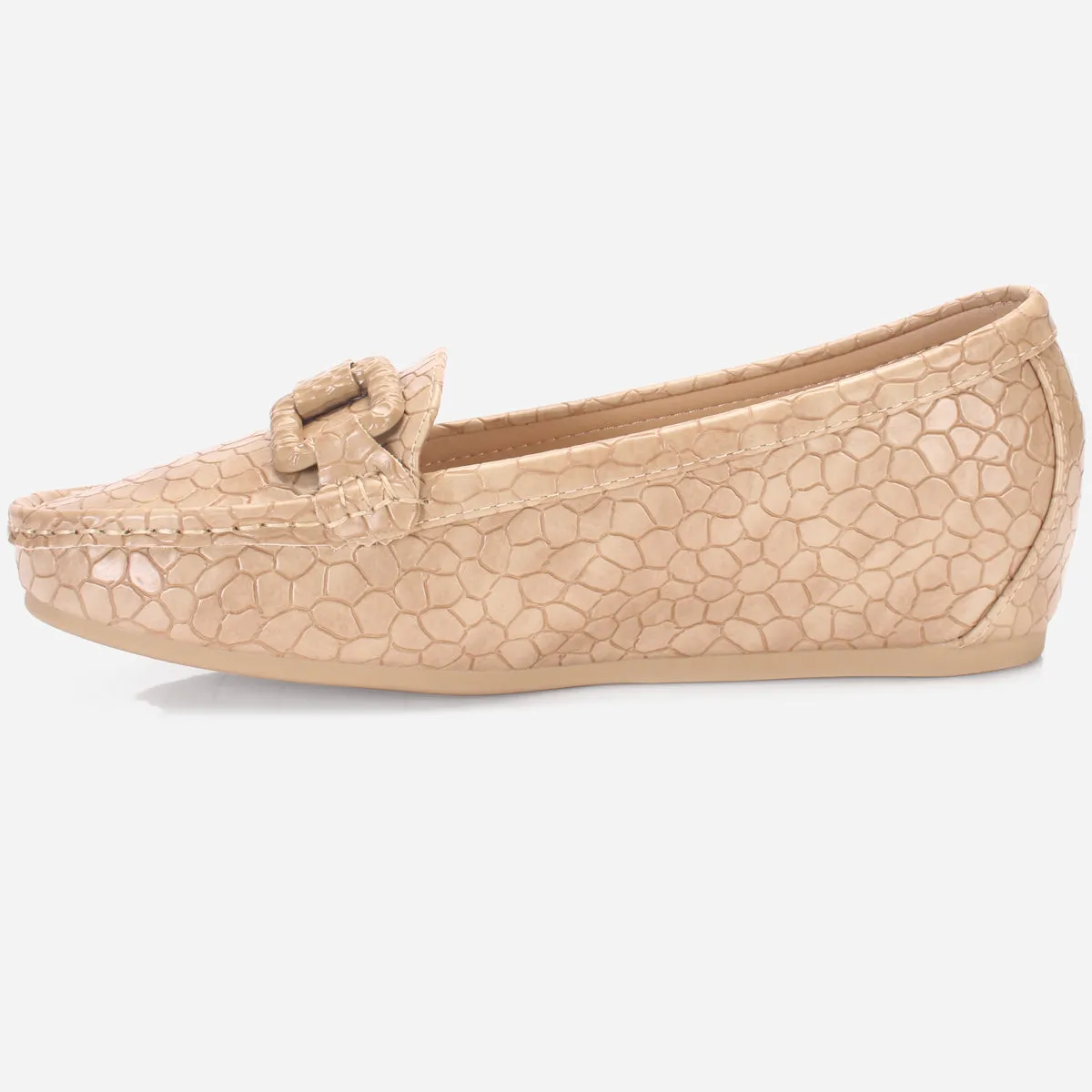 Womens "NOOHRY" Wedge Comfy Slide In Moccasins