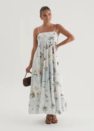 Xanthe Maxi Dress - Blue Patchwork
