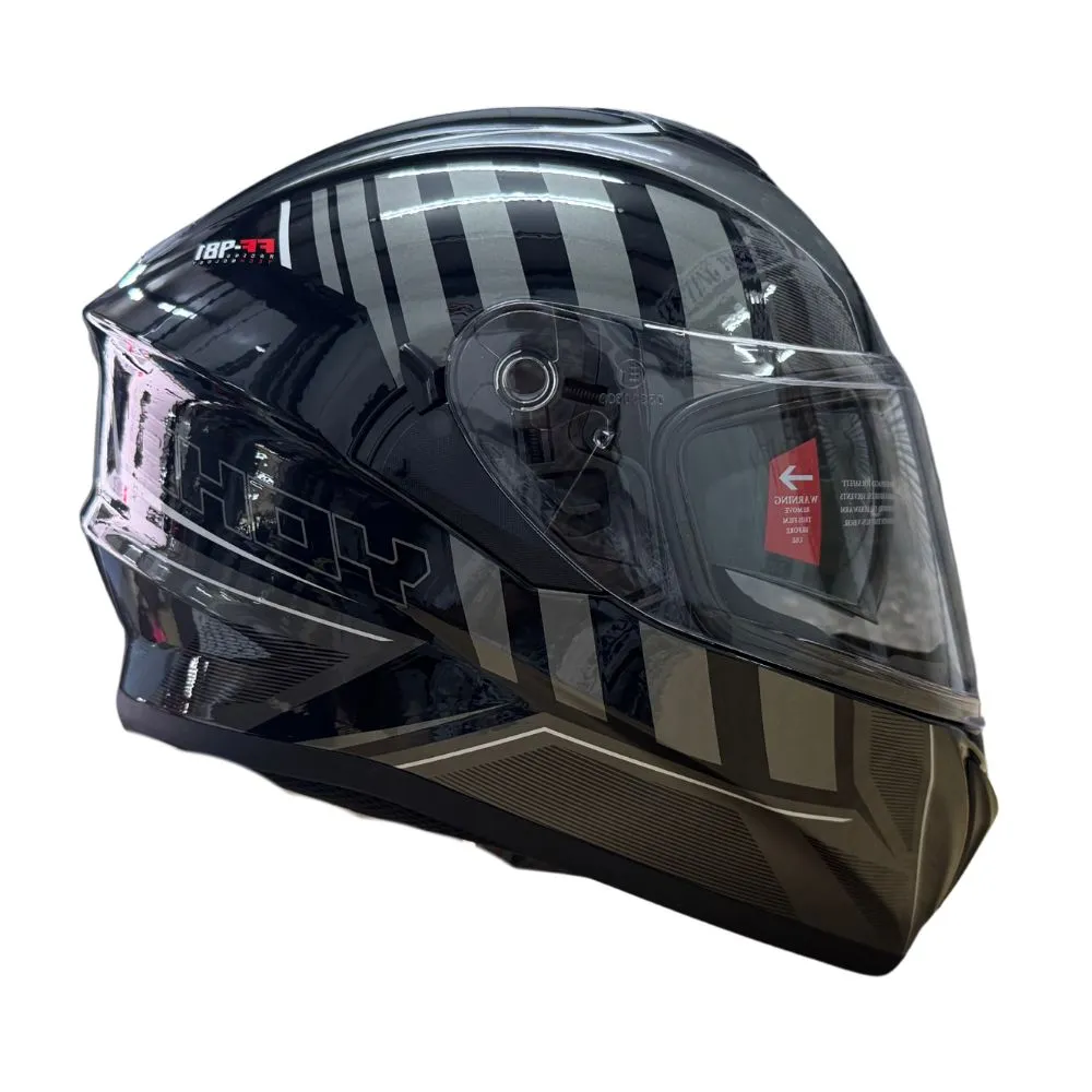 YOHE 981 Shinny Grey/Black Gloss Helmet