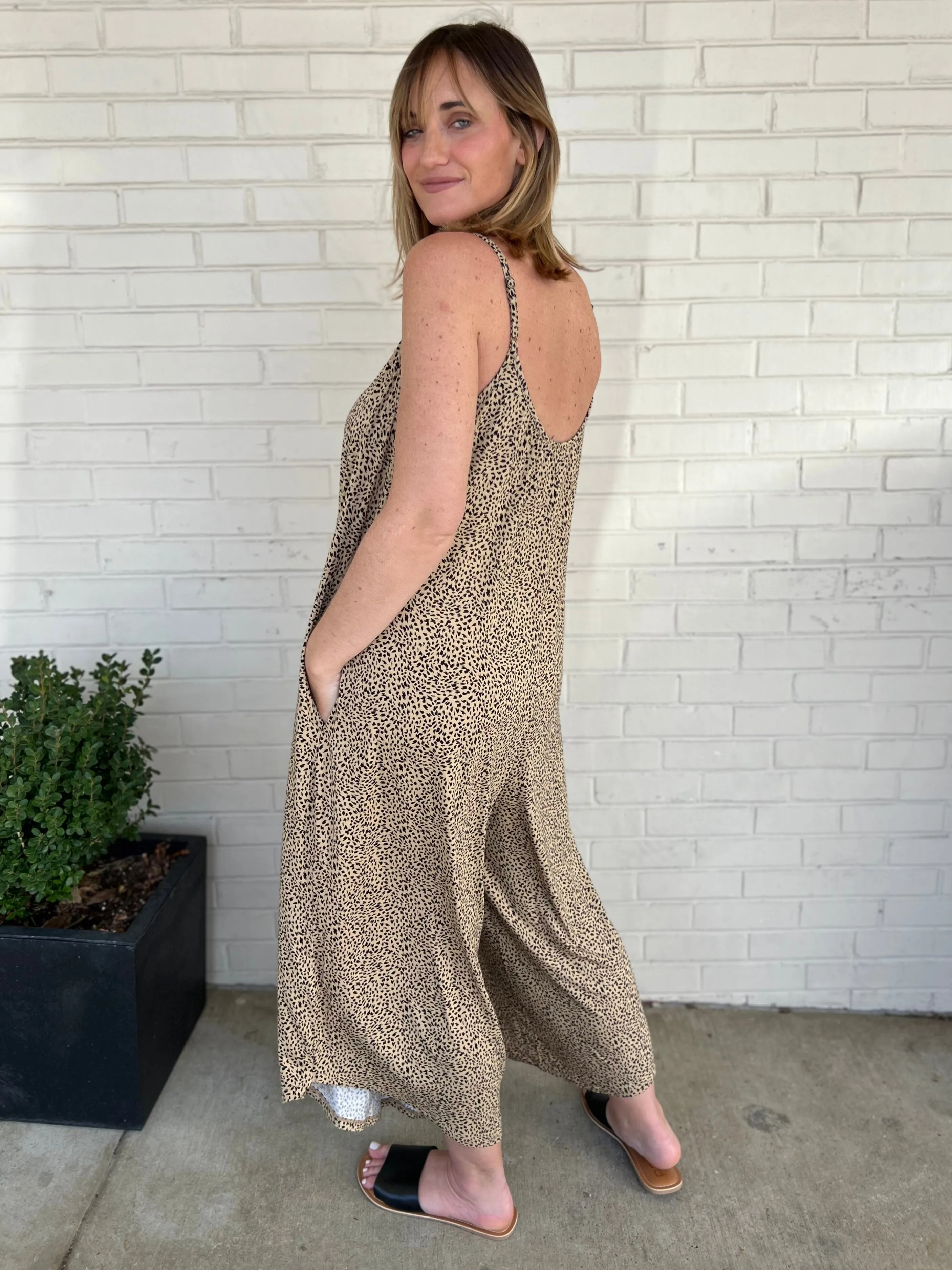 [Z Supply] To The Desert Leopard Jumpsuit